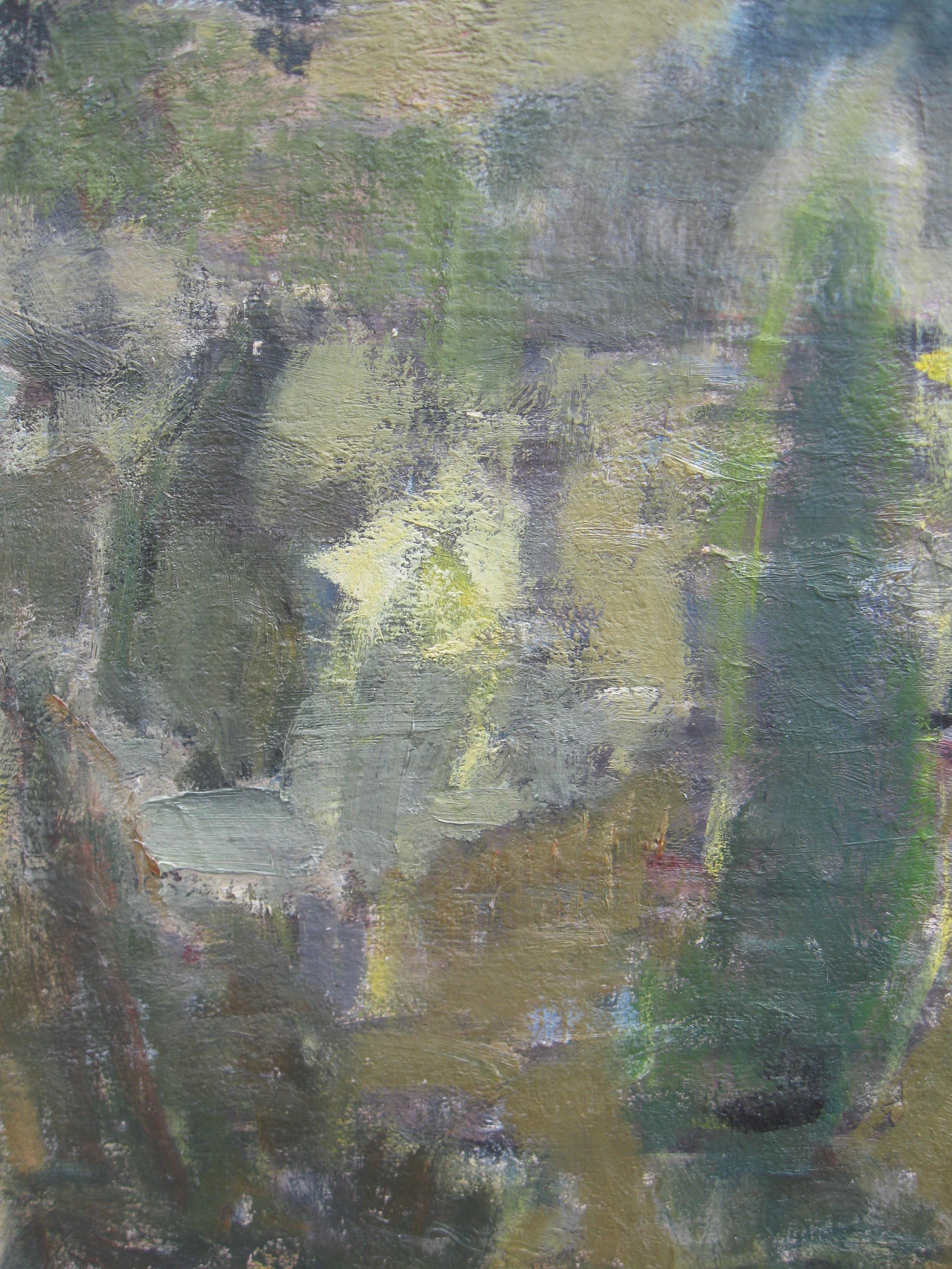 Postimpressionistischer/moderner Maler; „Hilly Landschaft mit Ruinen“, Öl, um 1952 im Angebot 3