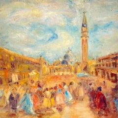 Post impressionist painting - Carnival in Venice - cityscape