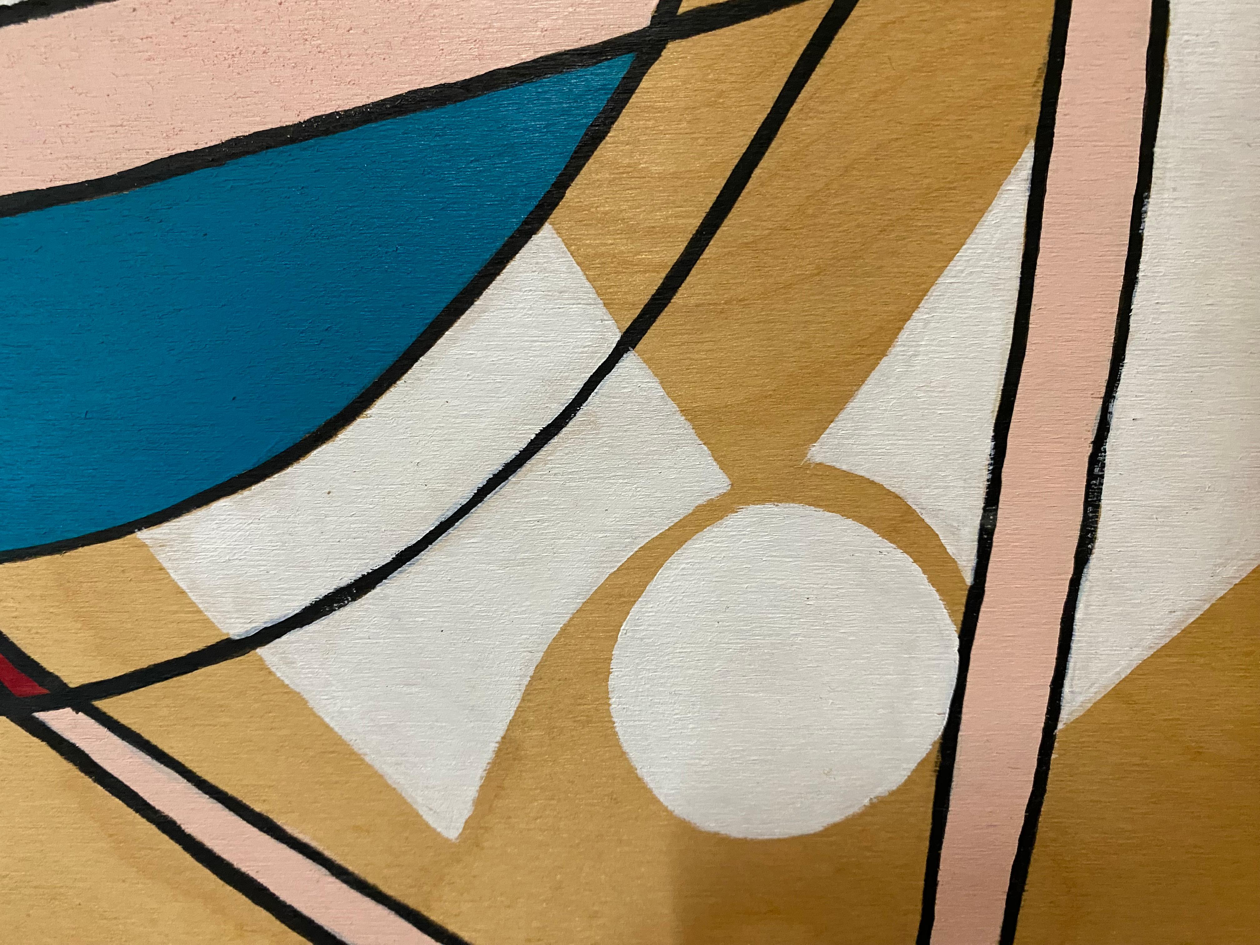Maniquí posmoderno Pintura acrílica sobre panel de madera en venta 1
