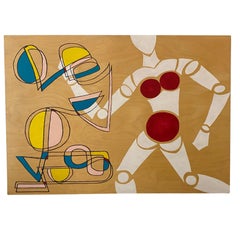 Maniquí posmoderno Pintura acrílica sobre panel de madera