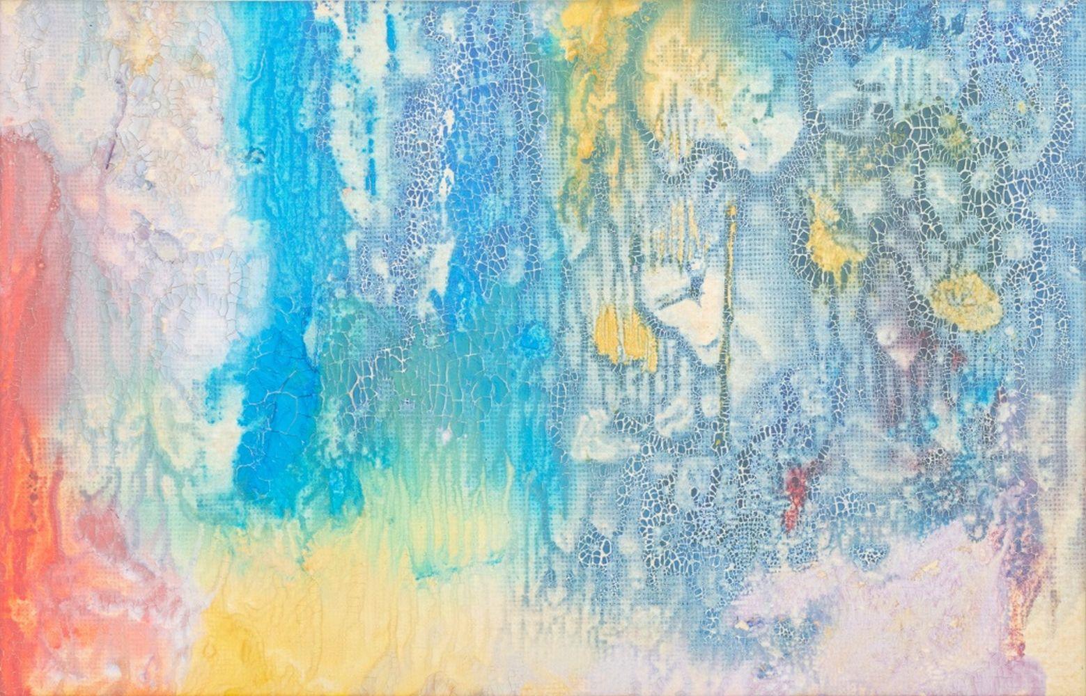 Pittura astratta a macchie del dopoguerra - Painting di Unknown