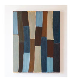 Pittura della prateria #48, olio astratto contemporaneo su tela di Colt Seager