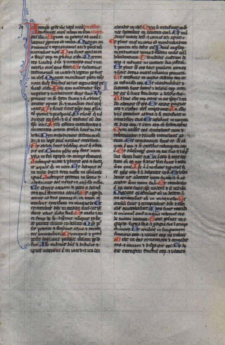 Unknown - Prayer - Psalms - 1230 Latin Medieval Bible Manuscript Leaf ...