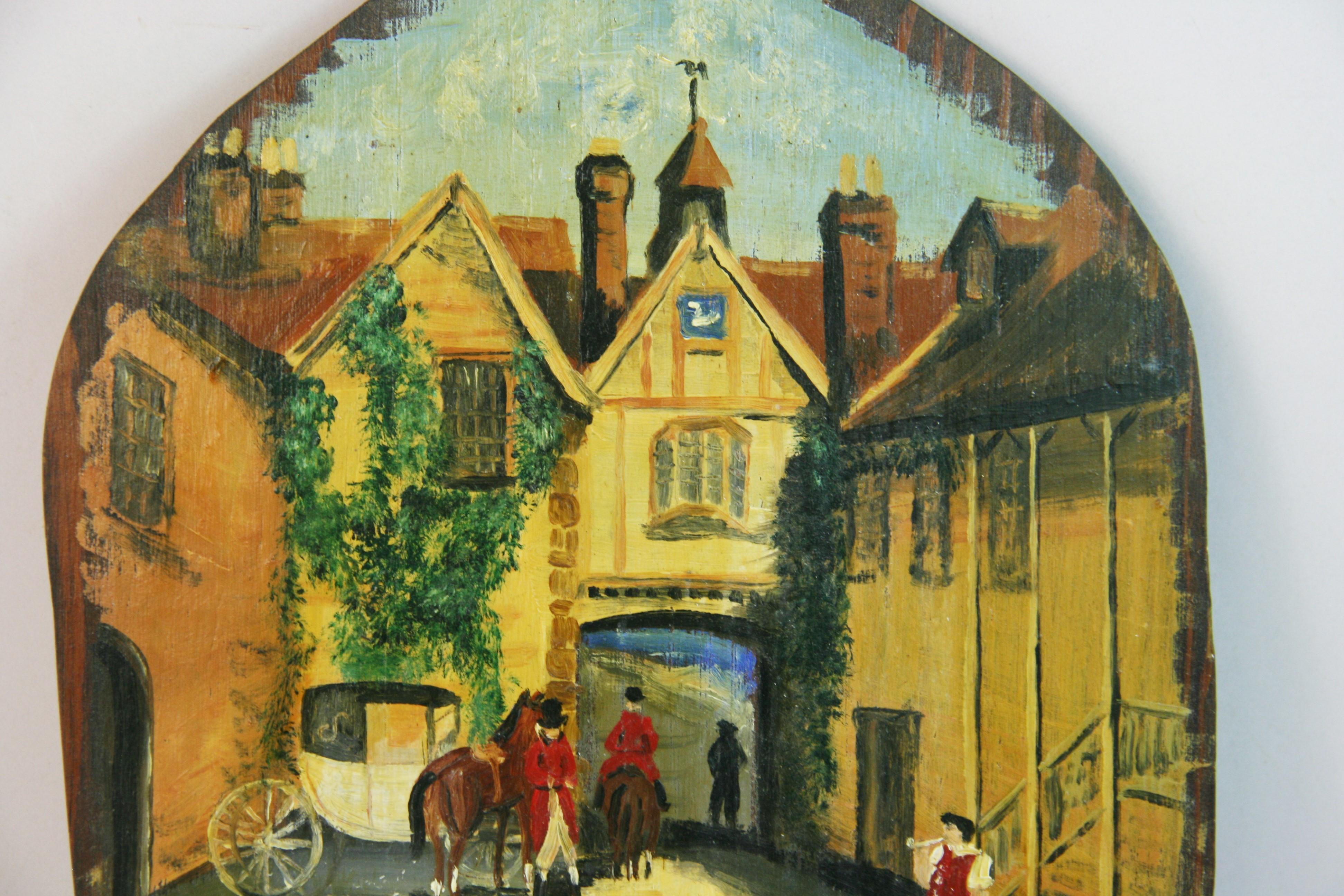 Preparación para la caza del zorro inglés Pintura al óleo en venta 3