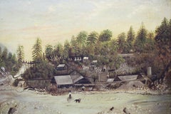 Folk Art Encampment Painting