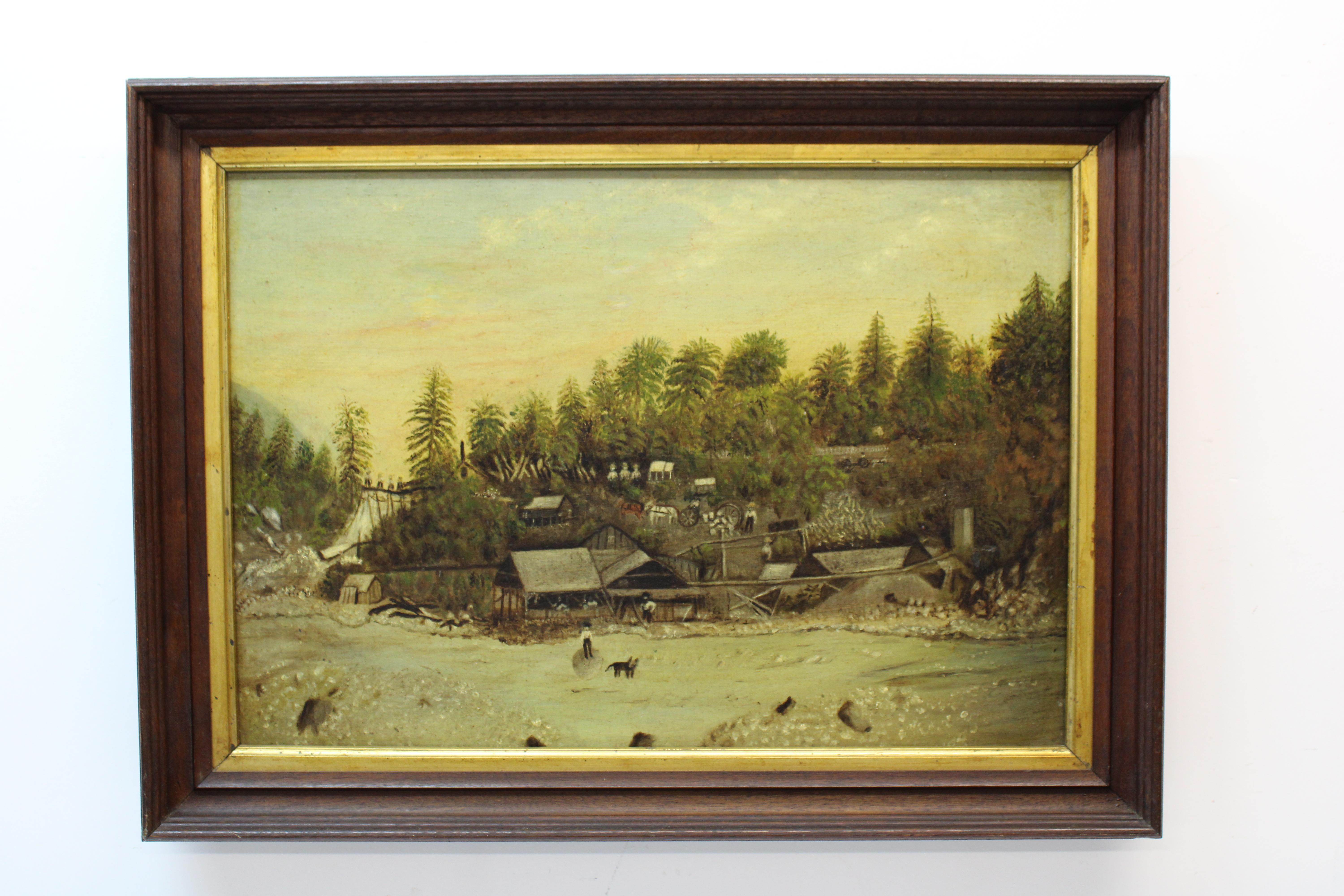 Unknown Landscape Painting - Encampment Painting 