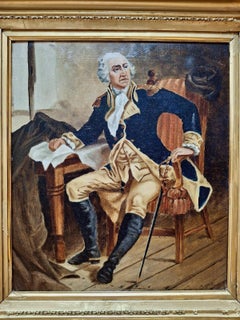 Primitive Portrait of George Washington with Sword