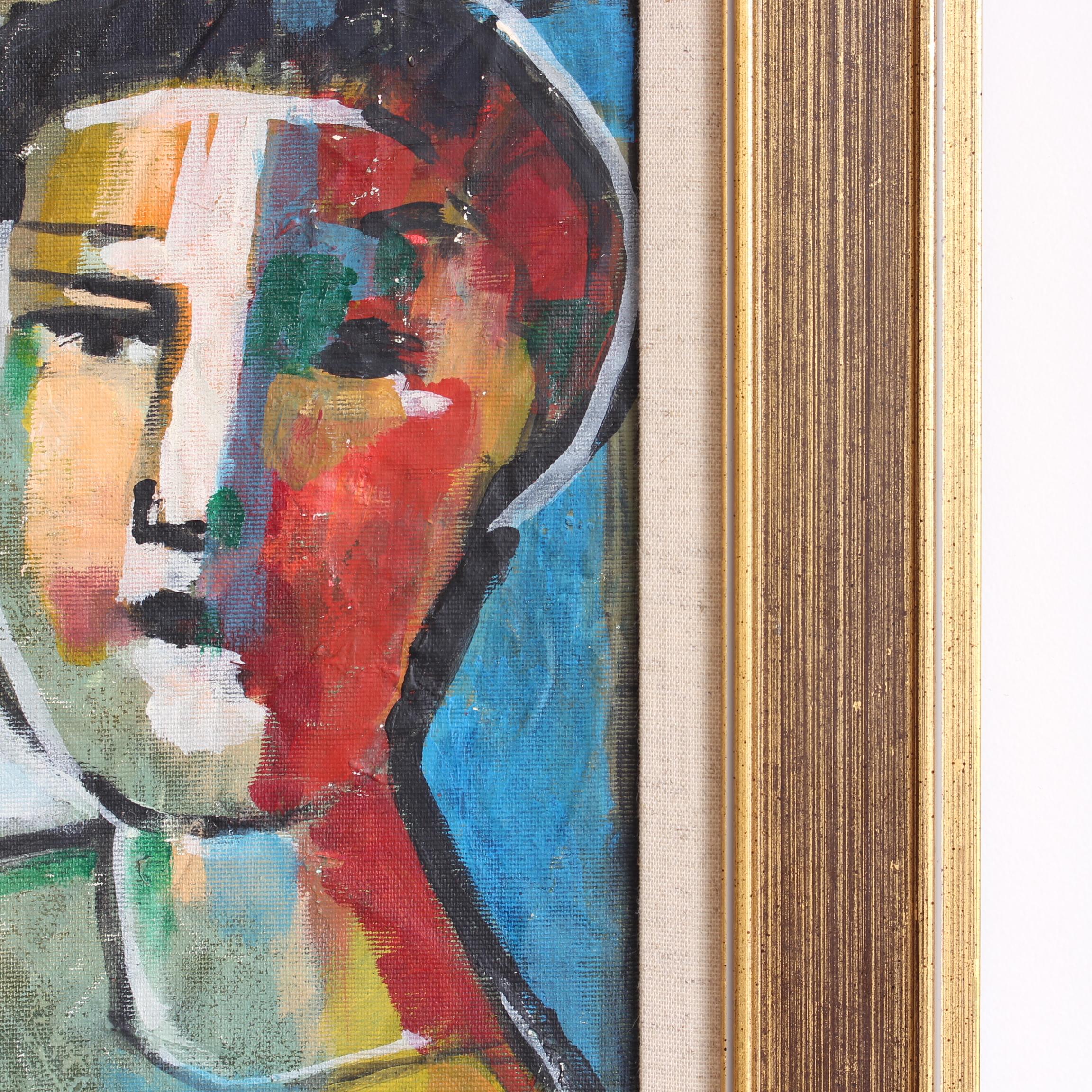 'Prisms of Identity: A Portrait Series II', Florentine School (circa 1980s-90s). This new collection represents some of the most appealing works we have acquired to date from our Florentine source. Painted in acrylic on canvas and mounted on board,