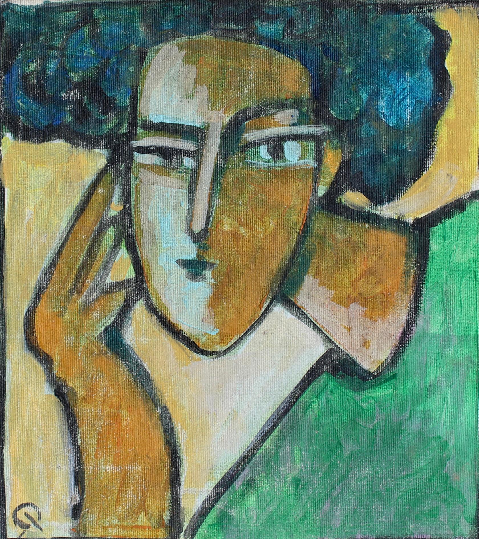 Prisms of Identity: A Portrait Series VII - Modern Painting by Unknown