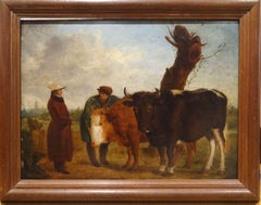 Prize Bulls, Farmer & Owner, 18th Century 
