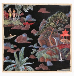 Projet de Papierint, paysage chinois