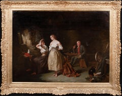 Prostitutes & Pimp In A Brothel Interior, 19th Century