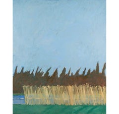 Provencal Landscape, Oil on Canvas Painting by Henry Inlander, 1971