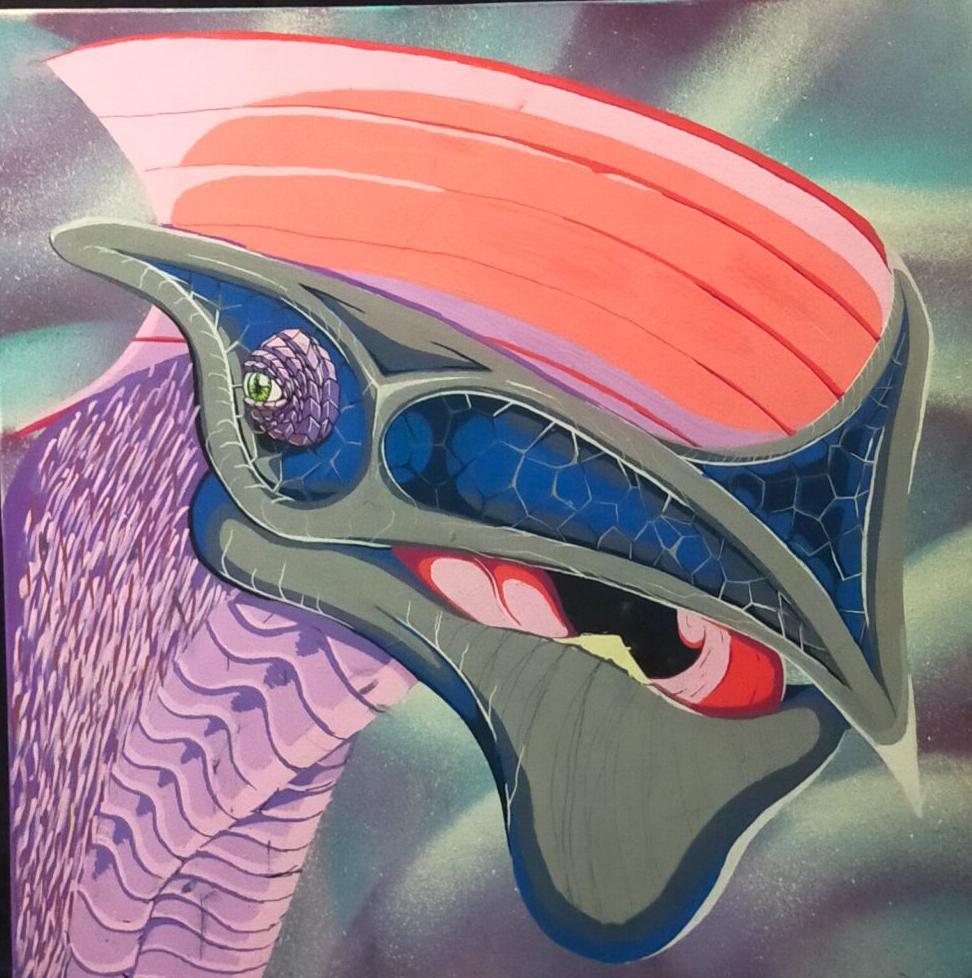 Pterodactile by Enzo Jannau - Painting by Unknown