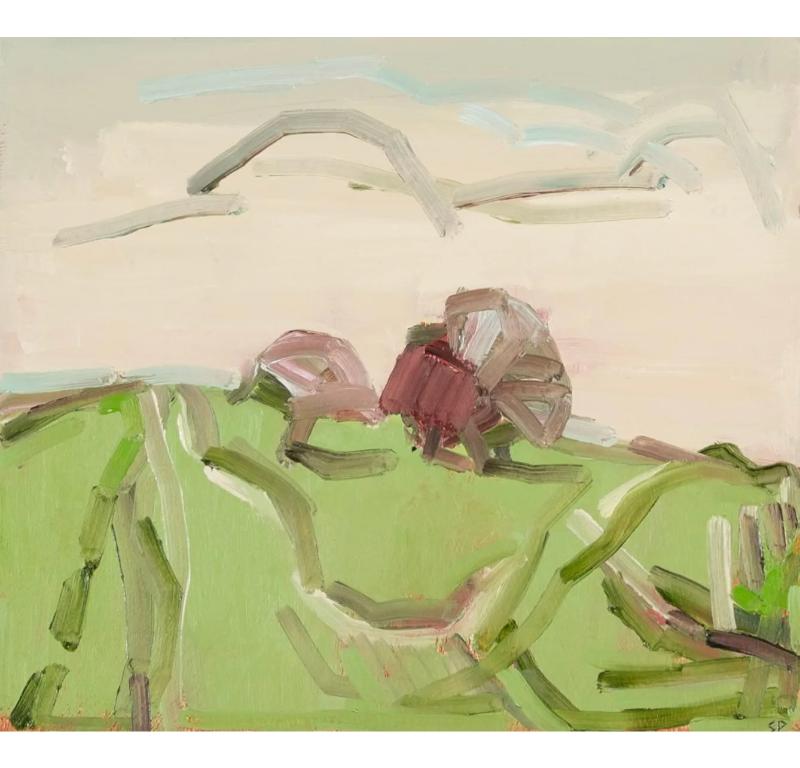 Pyecombe to Saddlescombe, Oil on Panel Painting by Stephen Palmer, 2023