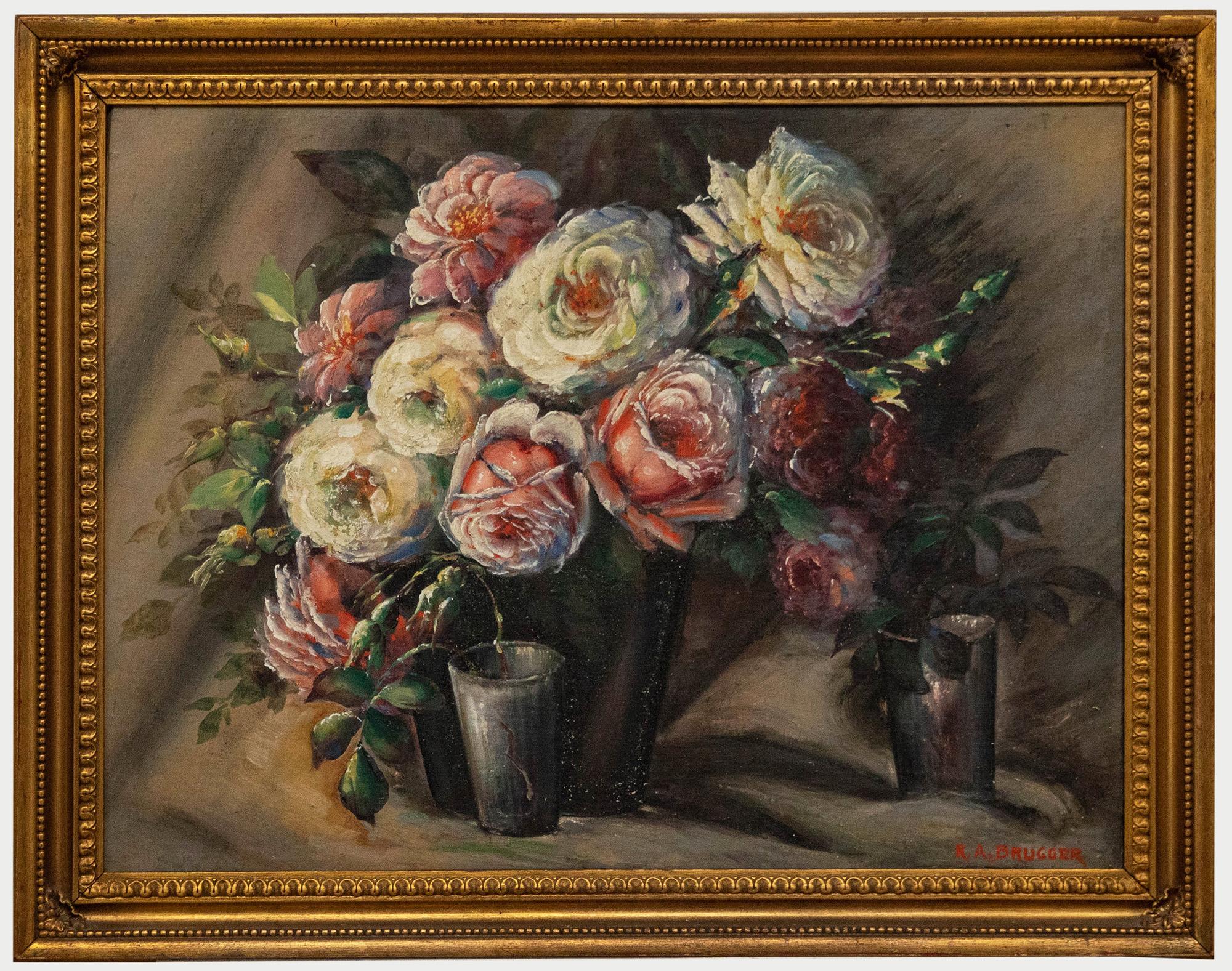 R. A. Brugger - Olio del XX secolo, Studio di rose
