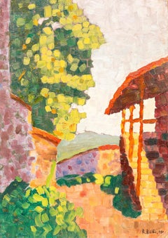 R. Barbe - Early 20th Century Oil, A Village near Grenoble
