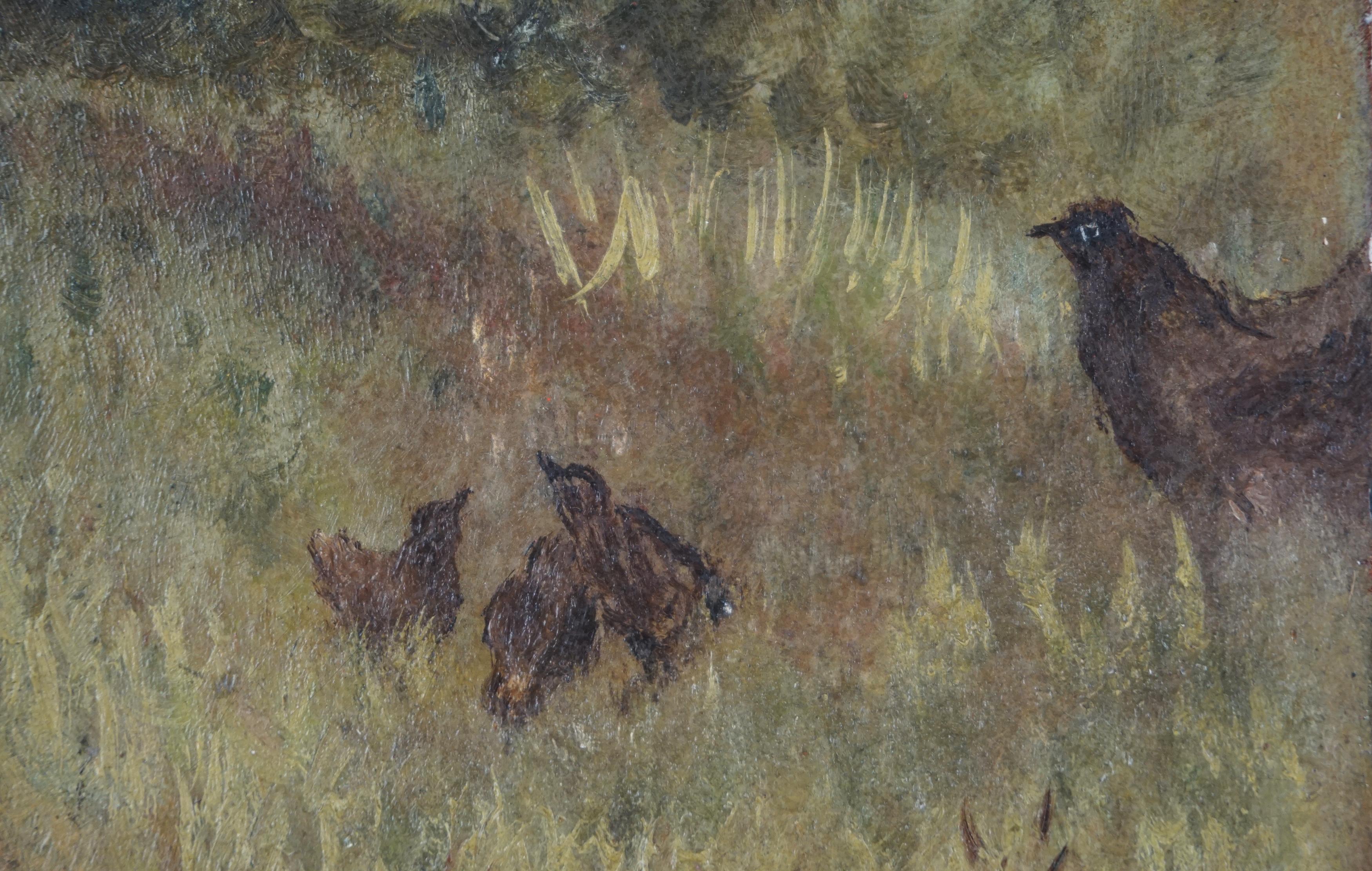 Landschaft des frühen 19. Jahrhunderts im Stil von William Morris Hunt

Schönes Original-Ölgemälde einer Landstraßenlandschaft mit Zaun und Huhn und Küken ist charmant und einnehmend. Die Malerei ist im Stil von William Morris Hunt (Amerikaner, 1824
