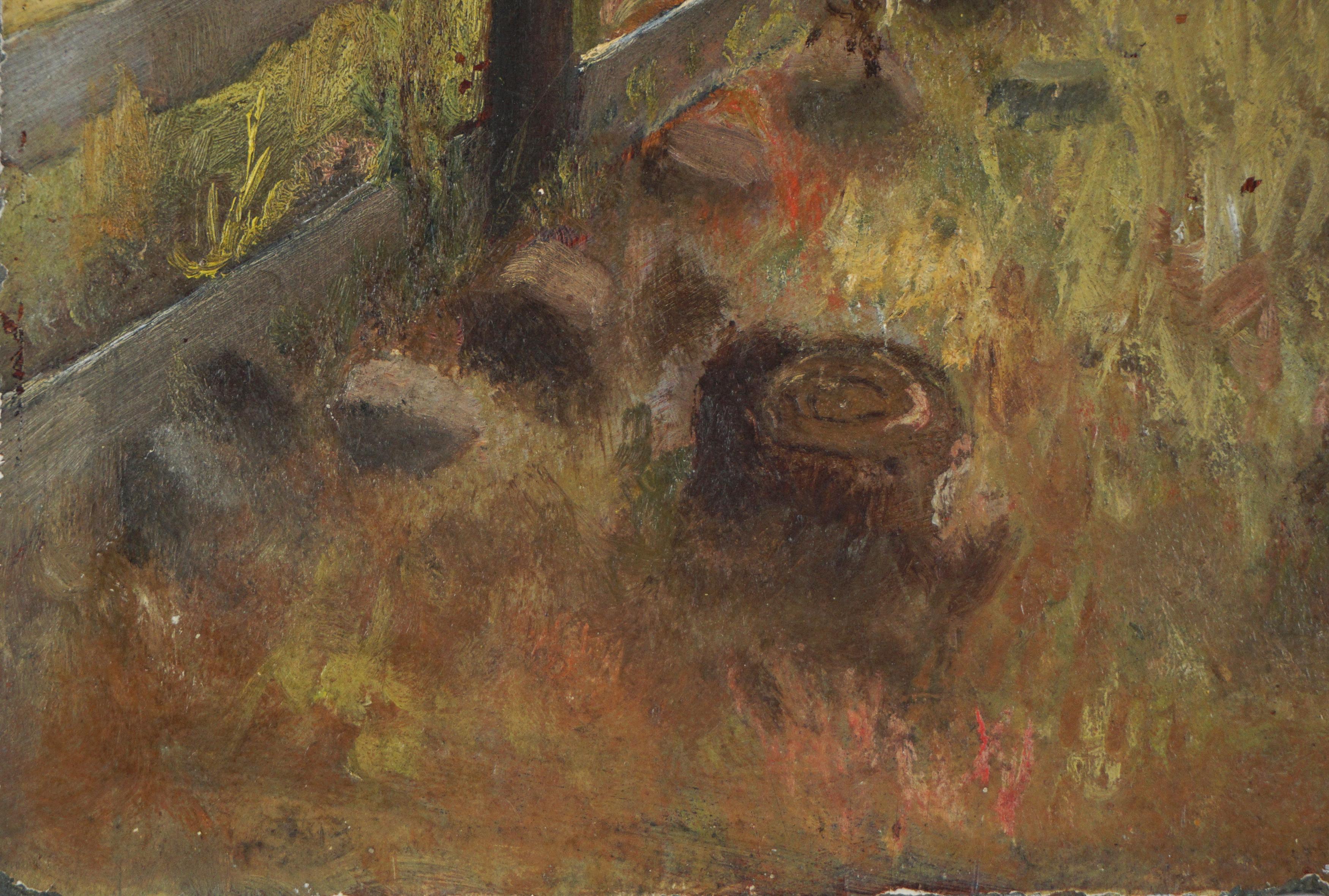 Début du 19e siècle  Paysage de campagne dans le style de William Morris Hunt en vente 1