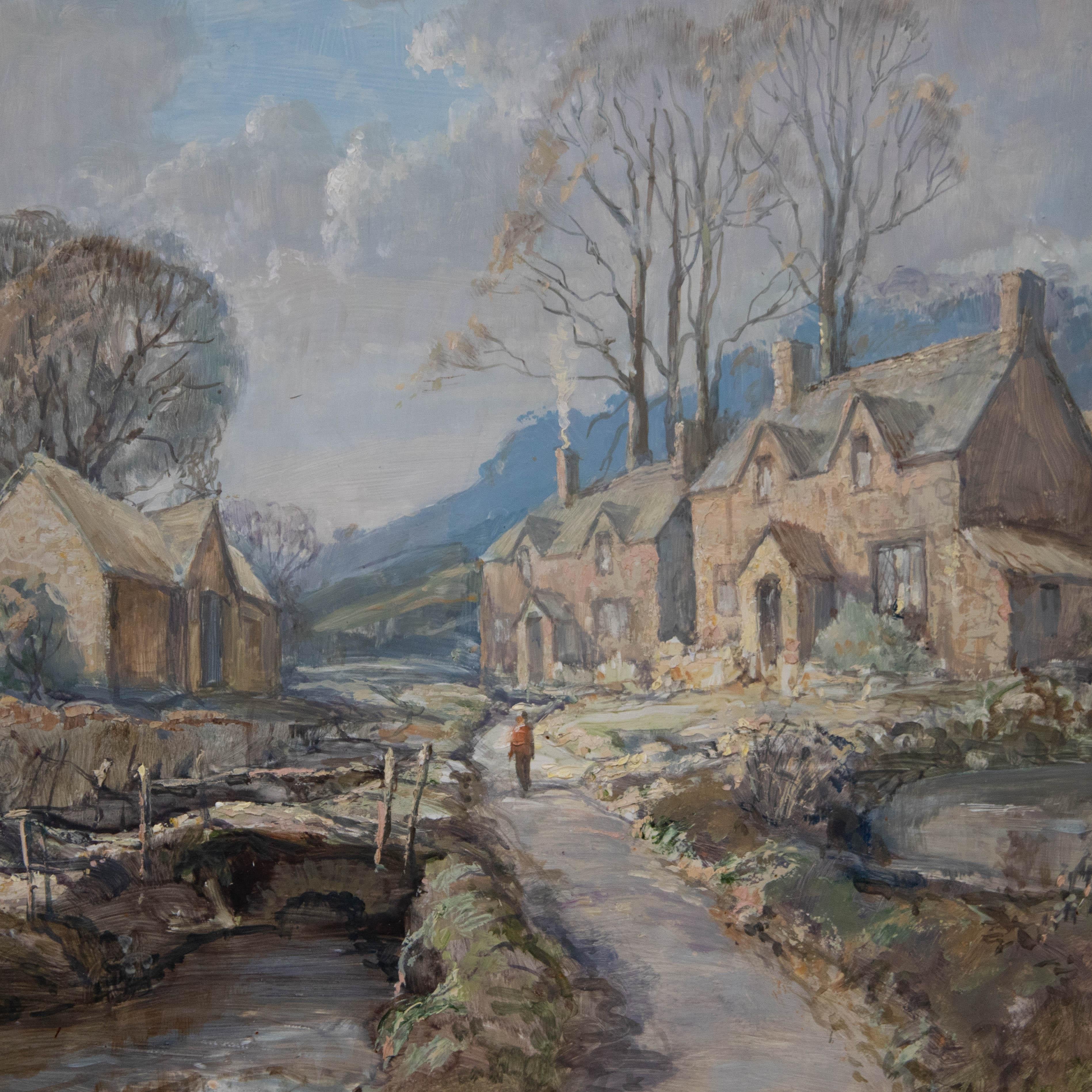 R. G. Trow - Framed 20th Century Oil, Stow-on-the-Wold For Sale 1