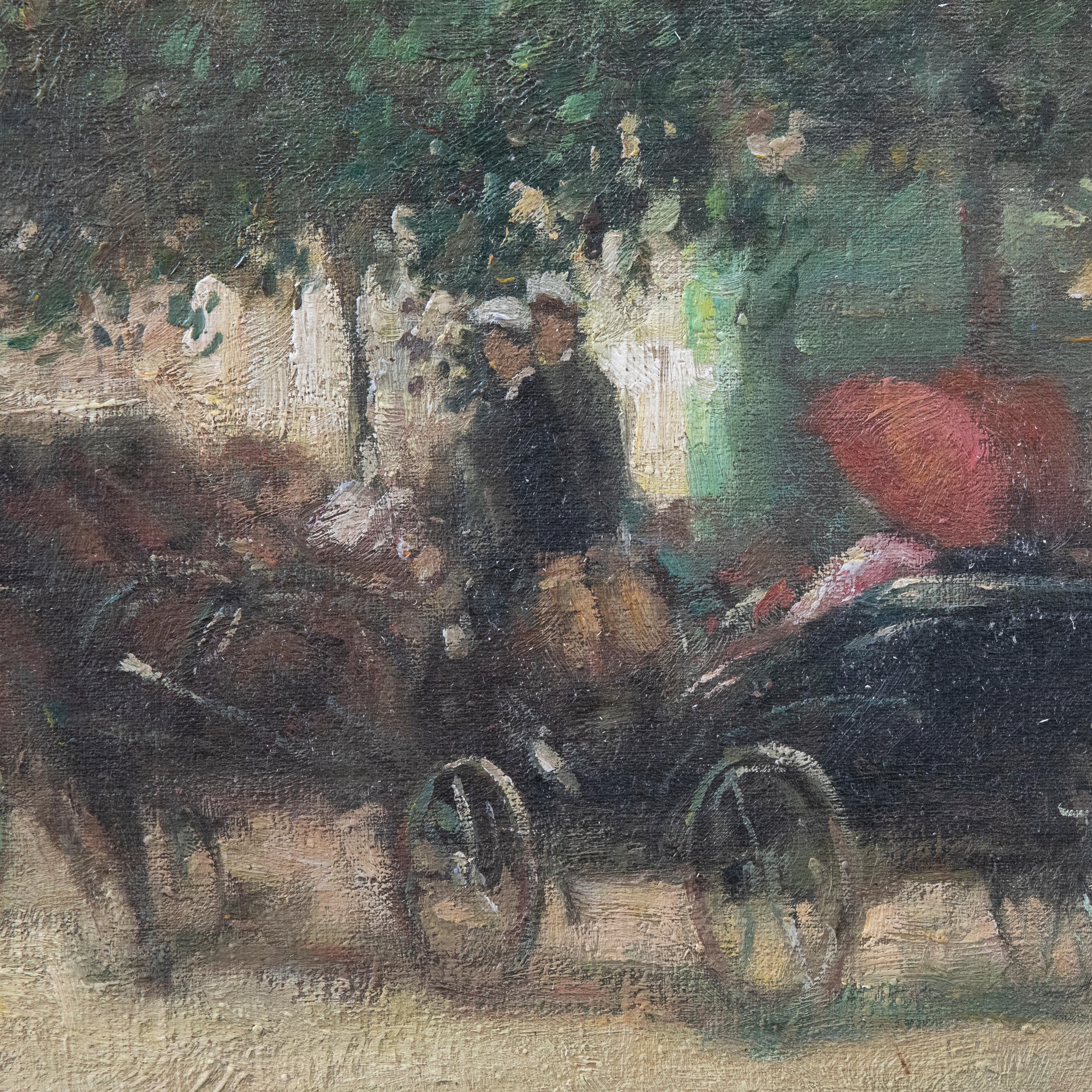 R. Pickford - 1907 Oil, A Carriage Ride For Sale 1