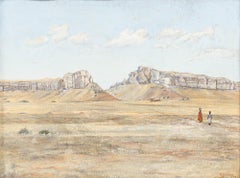 R. S. Wynne - Framed Mid 20th Century Oil, Figures in a Desert Landscape