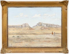 R. S. Wynne - Framed Mid 20th Century Oil, Figures in a Desert Landscape