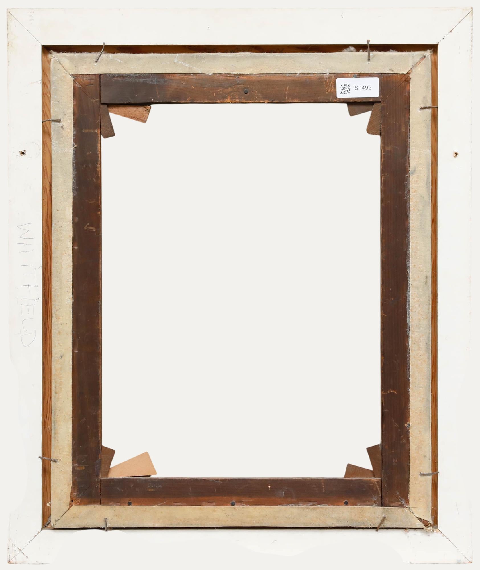 R. Steele - Gerahmtes Öl aus dem späten 19. Jahrhundert, Künstler inmitten der Klippen (Braun), Landscape Painting, von Unknown