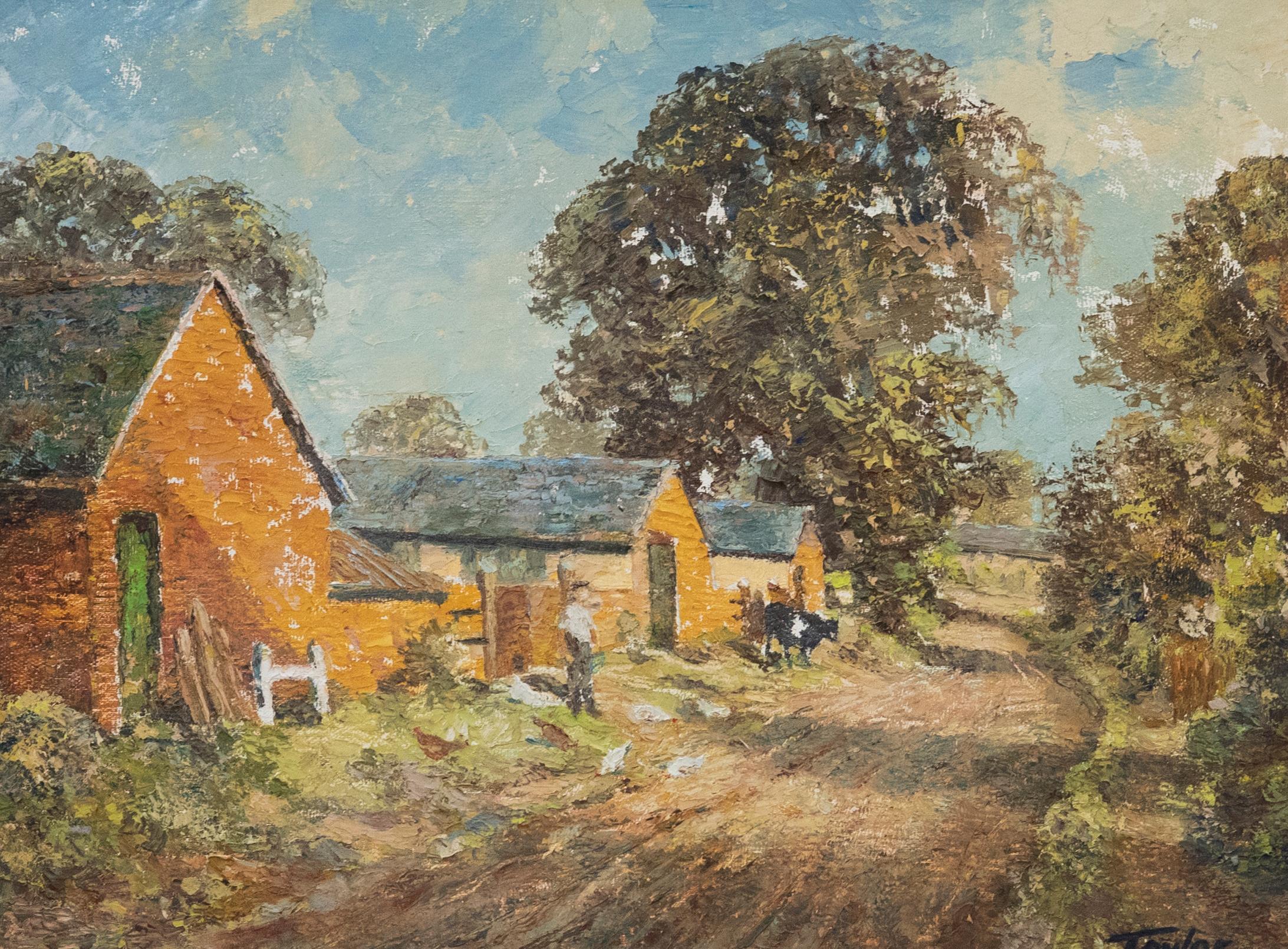R. W. Taylor - Framed 20th Century Oil, Ayling's Farm - Painting by Unknown
