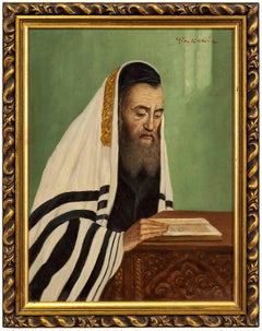 Vintage Rabbi in Prayer