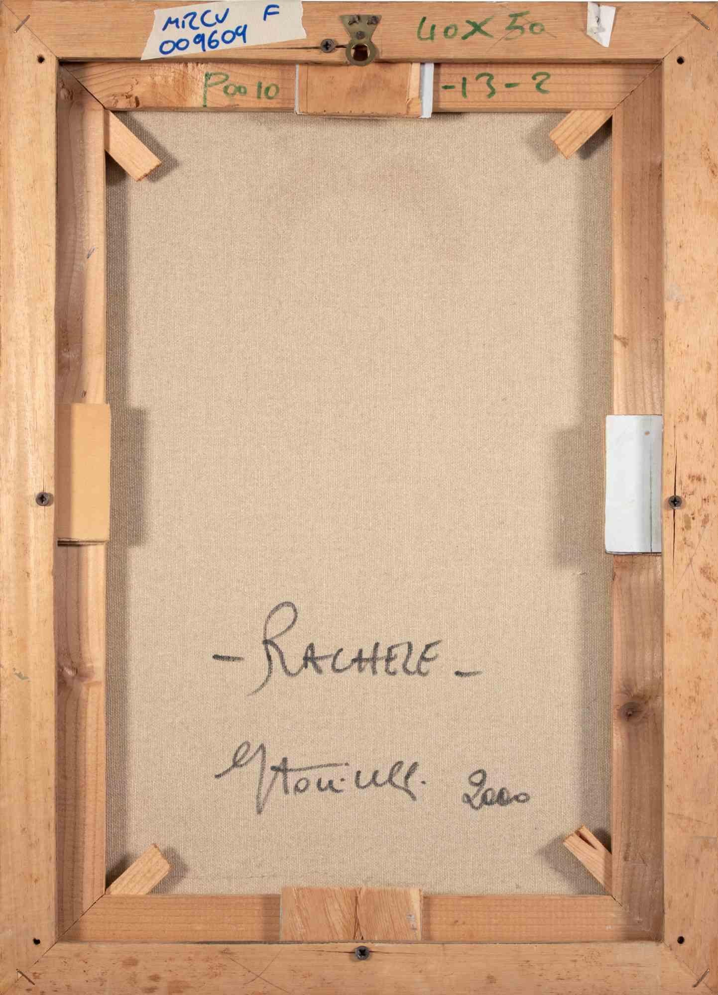 Rachele - Pittura ad olio - 2000 - Portrait Painting Marrone di Unknown