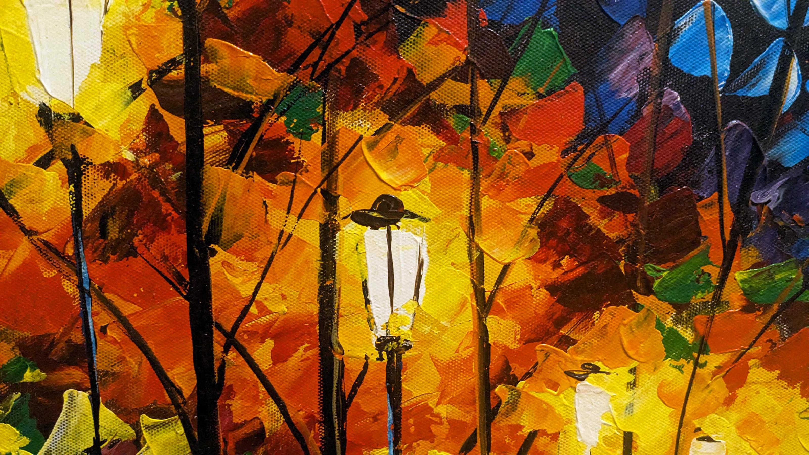 Sera piovosa, quadro acrilico impressionista su tela di Leonid Afremov 2