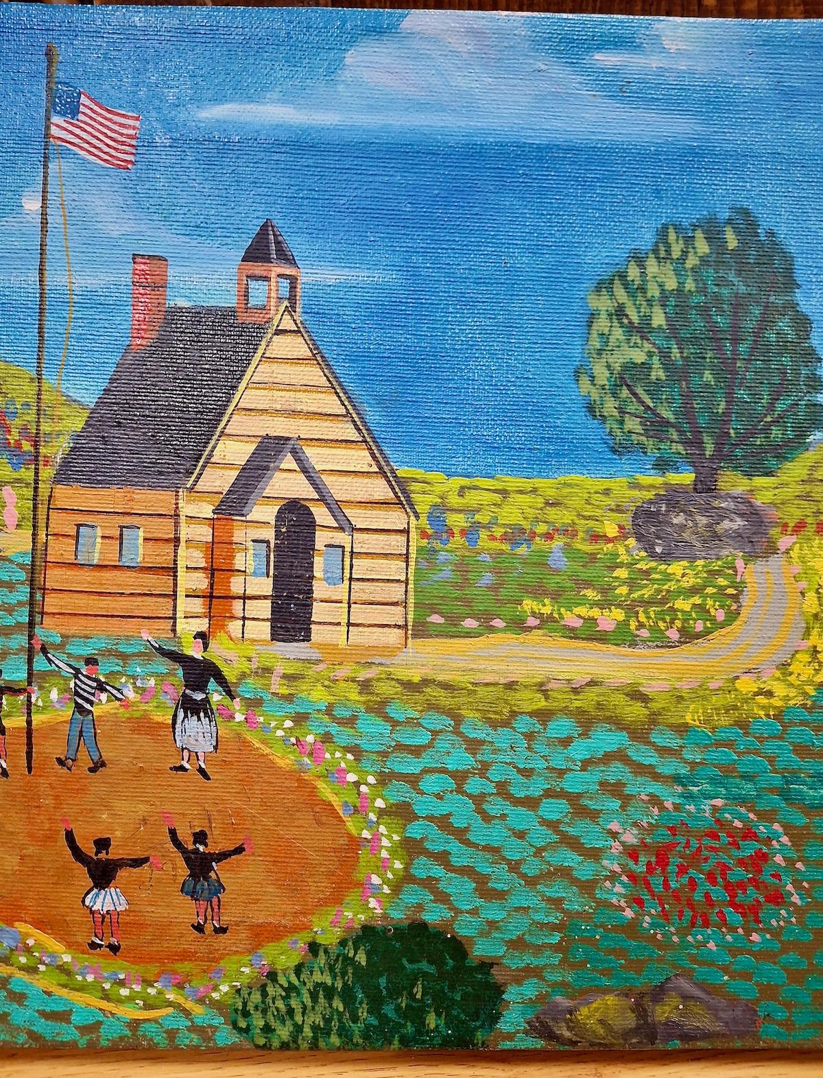 “Raising the Flag” by R. Kamal - Folk Art Painting by Unknown