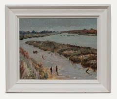 Ralph Herring (1905-1979) - Mediados del siglo XX Óleo, Río Alde