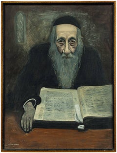 Raro Rabbino studioso di Judaica modernista che studia pittura ad olio