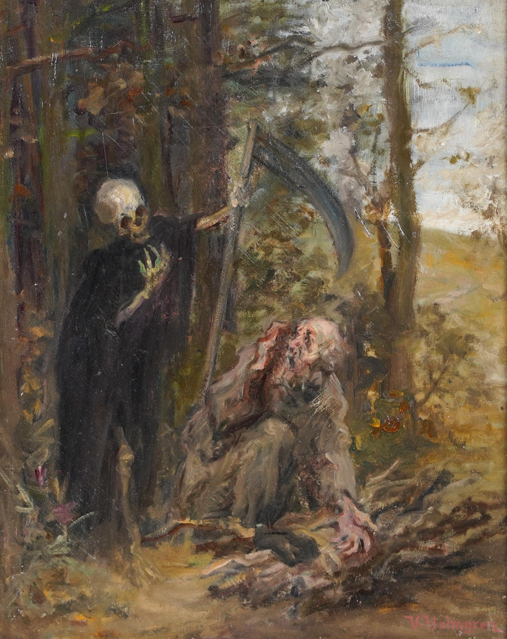 Ancienne peinture à l'huile impressionniste américaine signée.  Huile sur planche.  Signé.  Encadré.  Taille de l'image, 13L x 16H.