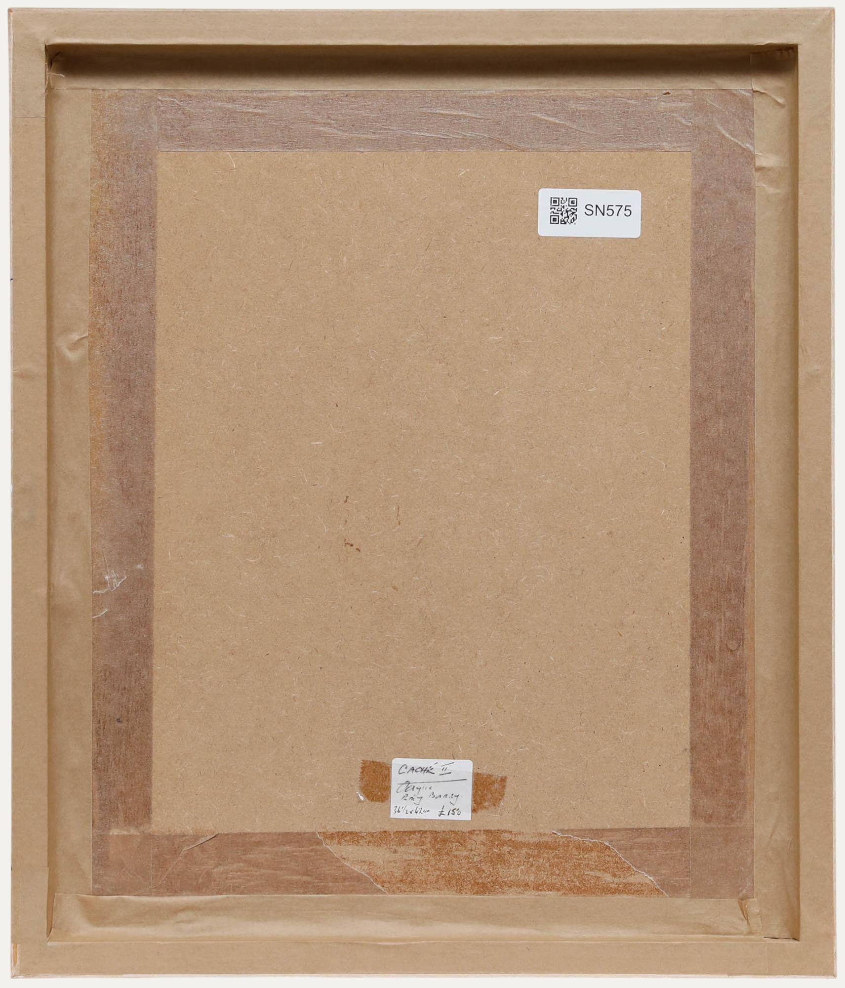 Ray Barry (1931-2022) - Contemporary Acrylic, Cache II - Beige Abstract Painting by Unknown