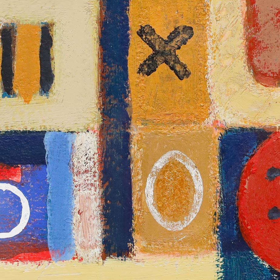 A playful abstract by the artist Ray Barry (1931-2022). Signed to the lower right. Titled verso. Well presented in a whitewashed frame. On paper.