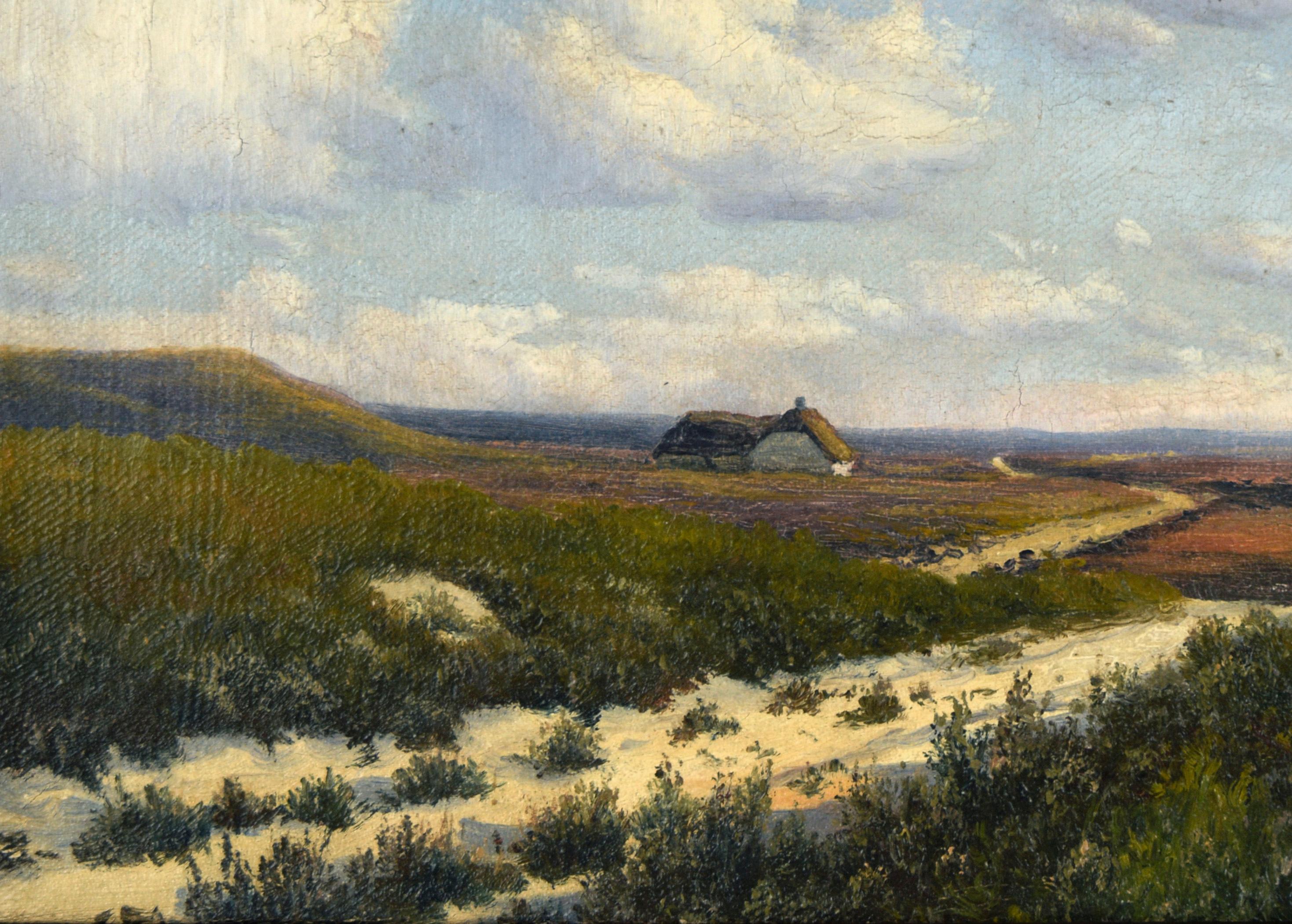 Realistische Küstenszene auf dem Lande - Antikes Original-Ölgemälde

Ölgemälde aus dem frühen 20. Jahrhundert mit einer Landschaftsszene, möglicherweise von den Britischen Inseln. Ein Sandweg führt durch bewachsene Flächen und an einem kleinen