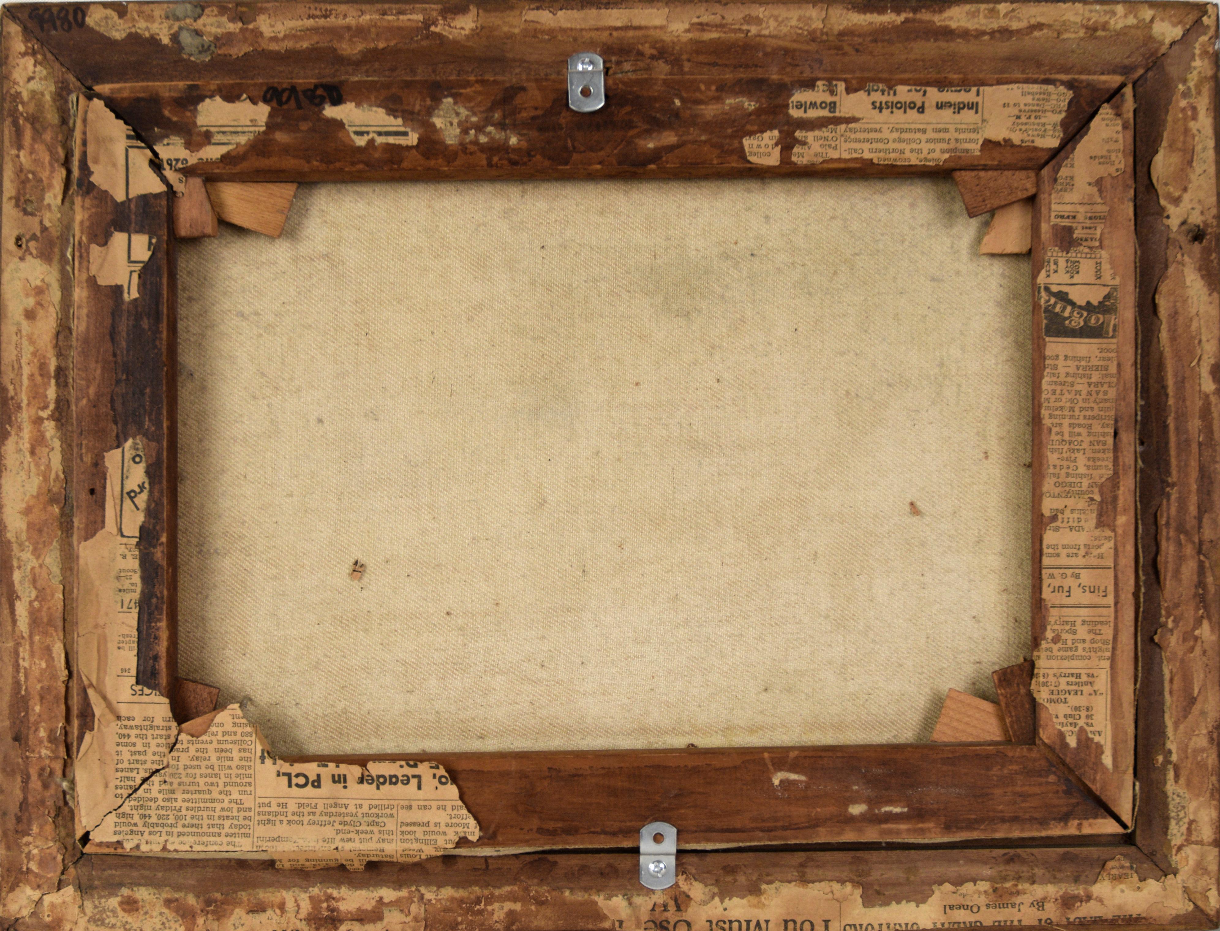 Realistische Küstenszene auf dem Lande - Antikes Original-Ölgemälde im Angebot 3