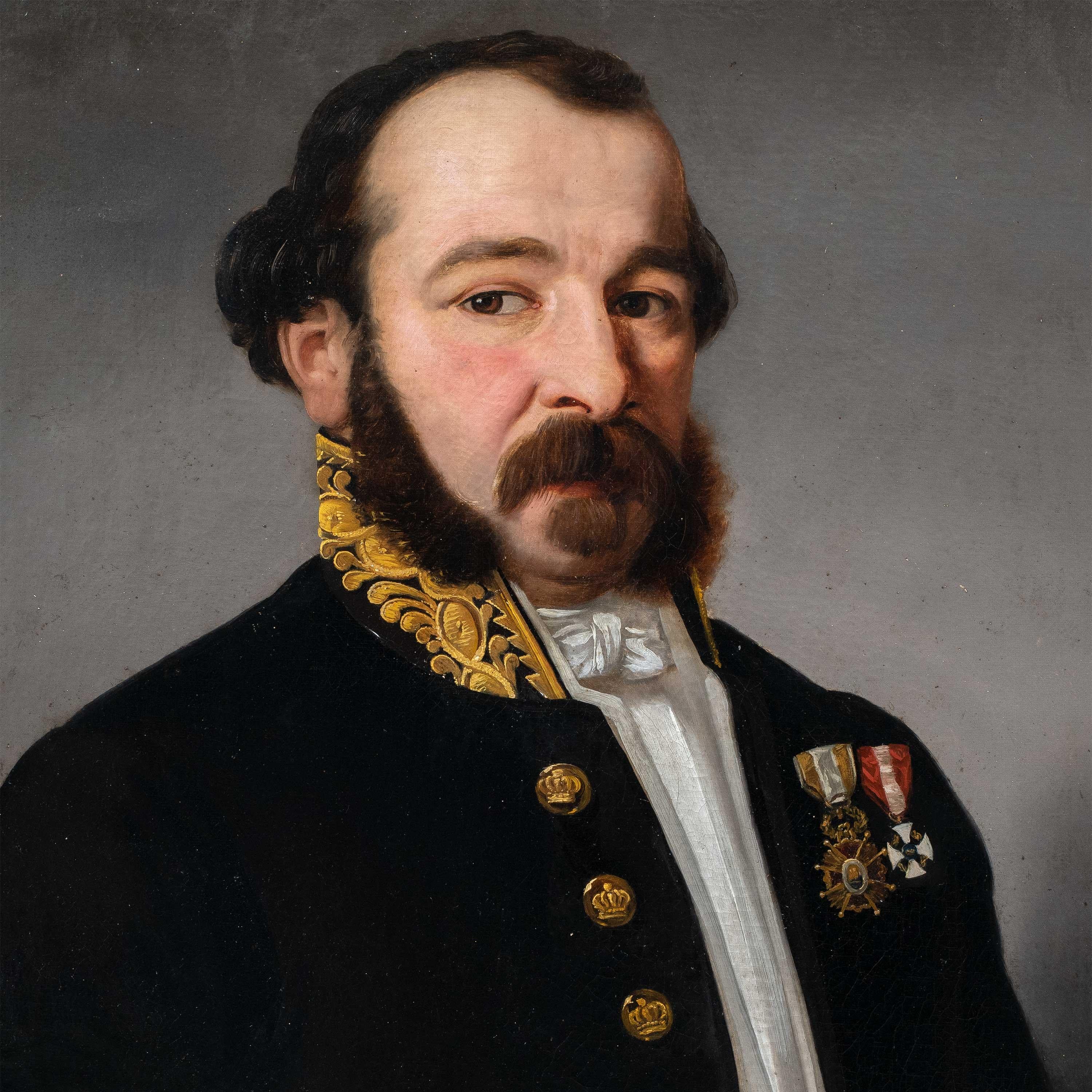 Europäischer Realist - Porträtmalerei des 19. Jahrhunderts - Österreichisches Kaiserreich – Painting von Unknown