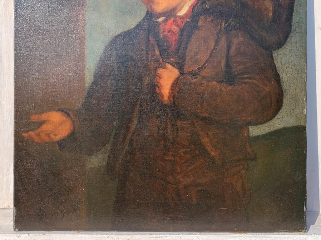 Pittore inglese (XIX secolo) - Giovane uomo con scimmia.

76.5 x 63.5 cm.

Vecchio dipinto a olio su tela, senza cornice.

Rapporto sulle condizioni: Tela foderata. Buone condizioni della superficie dipinta, ci sono segni di invecchiamento e