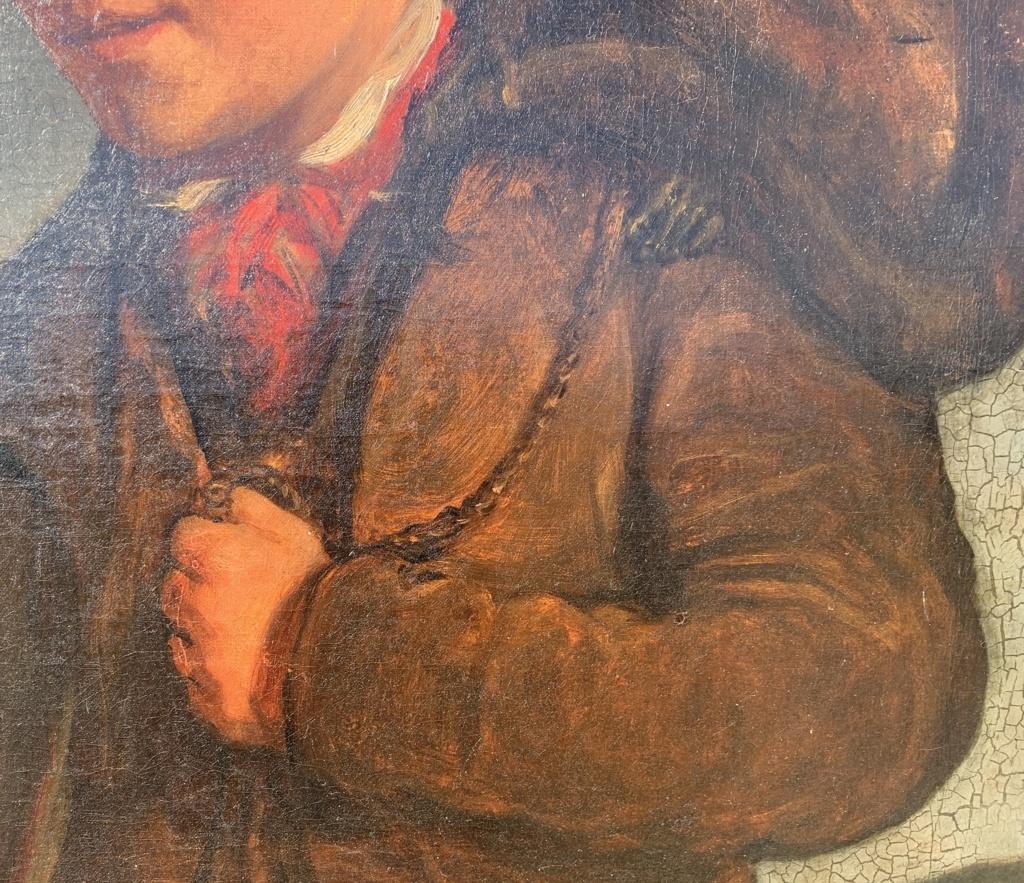 Pittore realista (scuola italiana) - Pittura di figura del XIX secolo - Bambino con scimmia 2