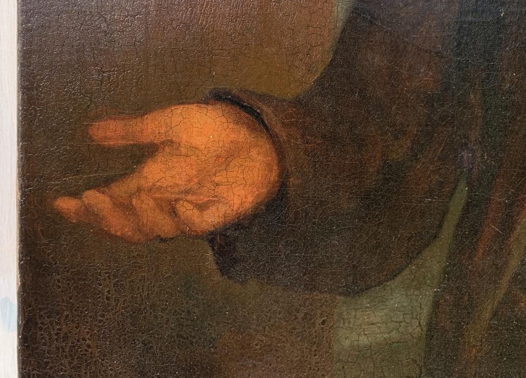 Pittore realista (scuola italiana) - Pittura di figura del XIX secolo - Bambino con scimmia 3