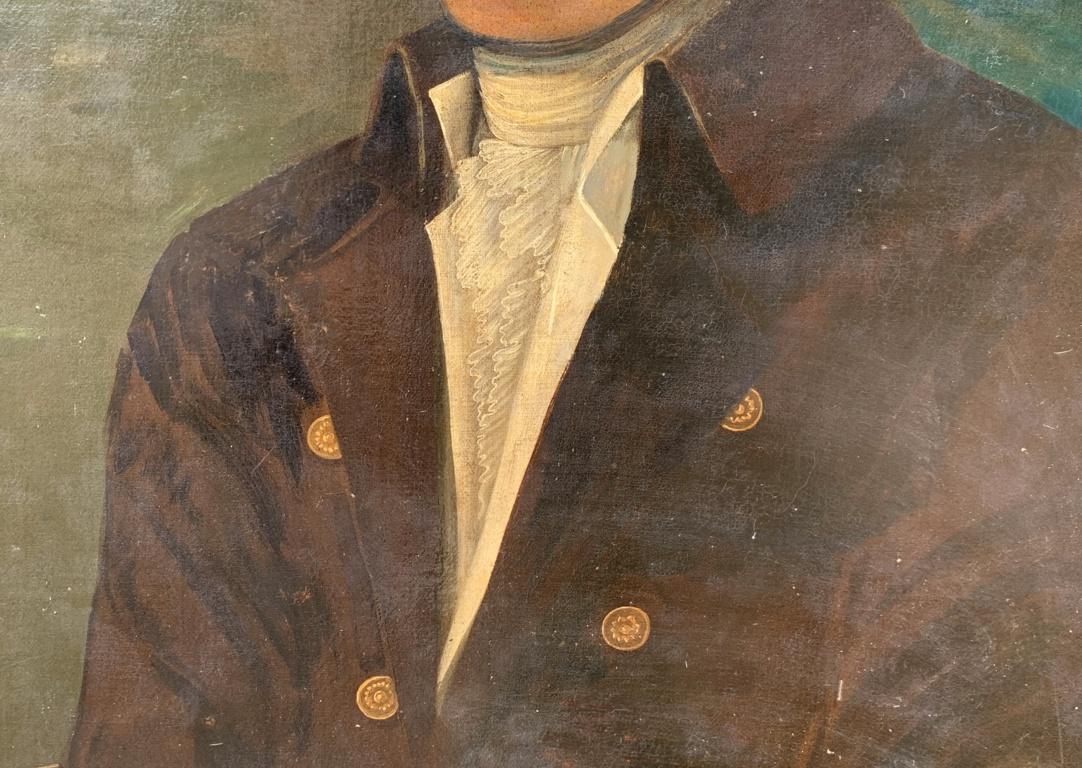 Realist painter (Italy) - 19th century figure painting - Portrait of navigator 2