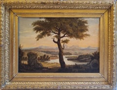 Realist painting South American Landscape Tree Valley Mountains TORRENS 19th