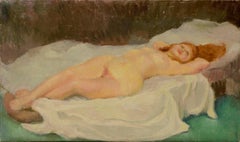 Reclining Female Nude Figure 