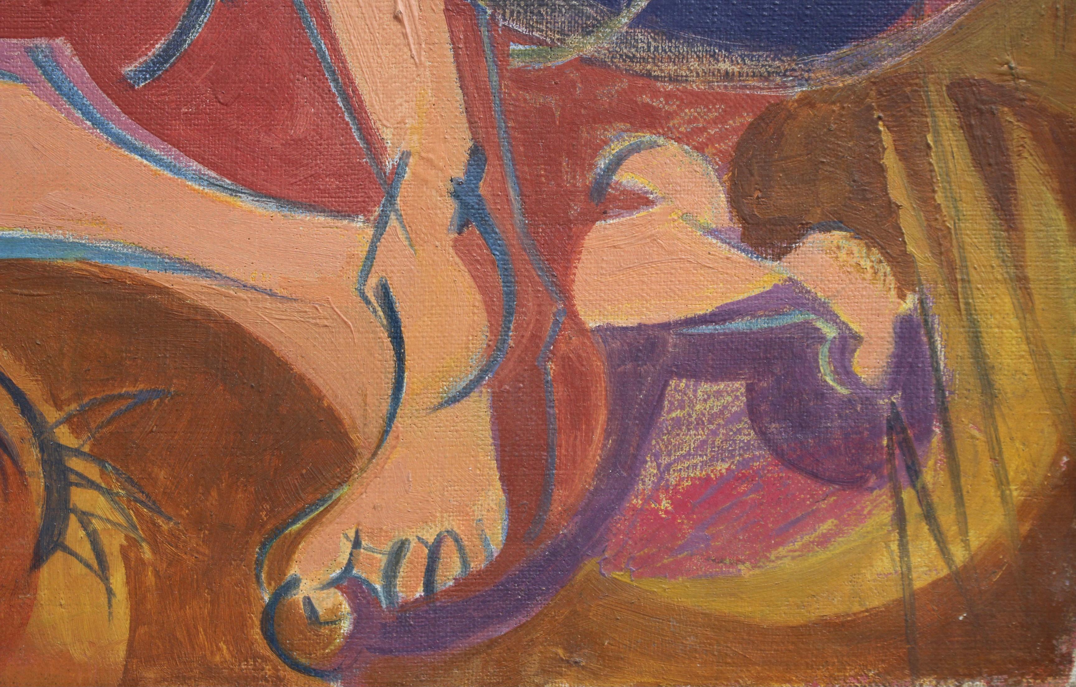 'Reclining Nude in the Garden' French School 7