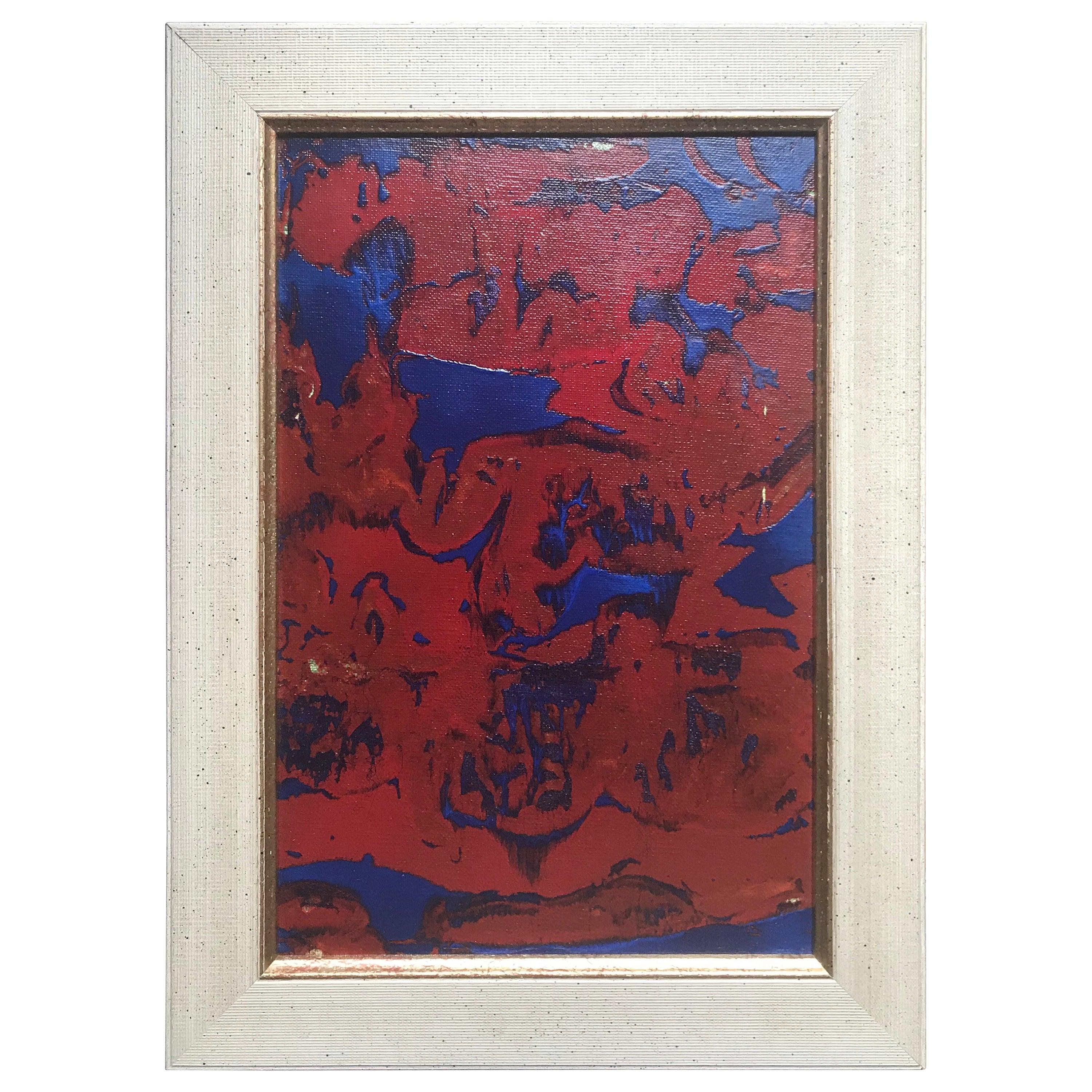 Rouge et bleu, 2003 - Painting de Unknown