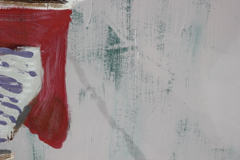 Unknown - Red Asymmetrical Abstract Object in Muted Gray For Sale at ...